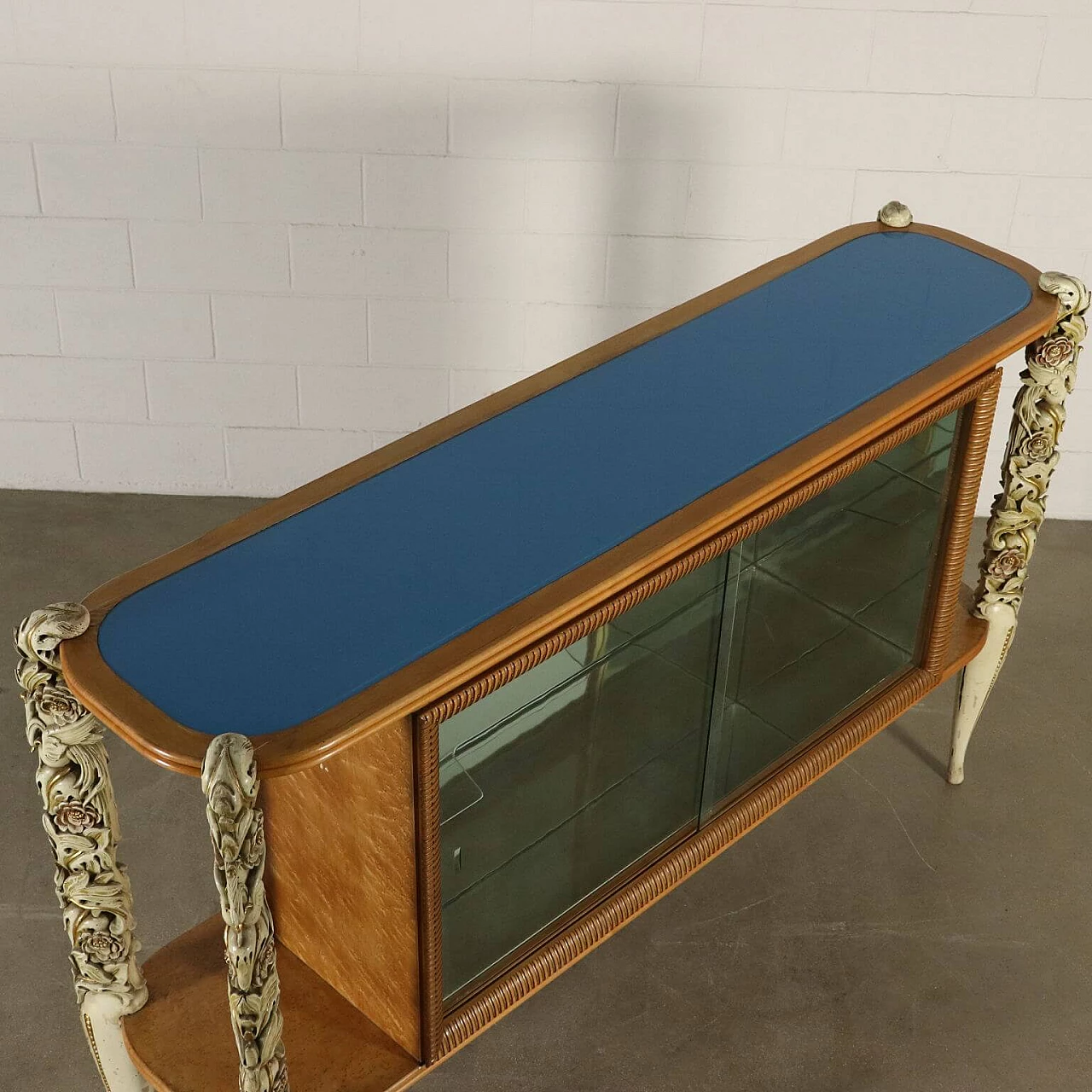 Vetrinetta in legno e vetro, anni '50 1104384