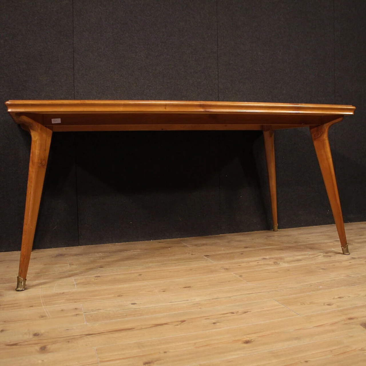 Italian design table in cherry wood and fruit wood 70's 1104538
