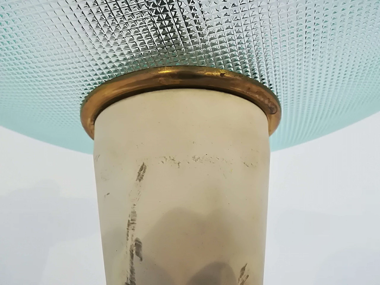 Piantana in vetro e ottone, anni '50 1104569