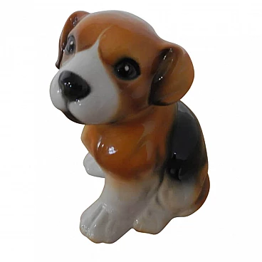 Small painted ceramic dog sculpture, Italy, 80s