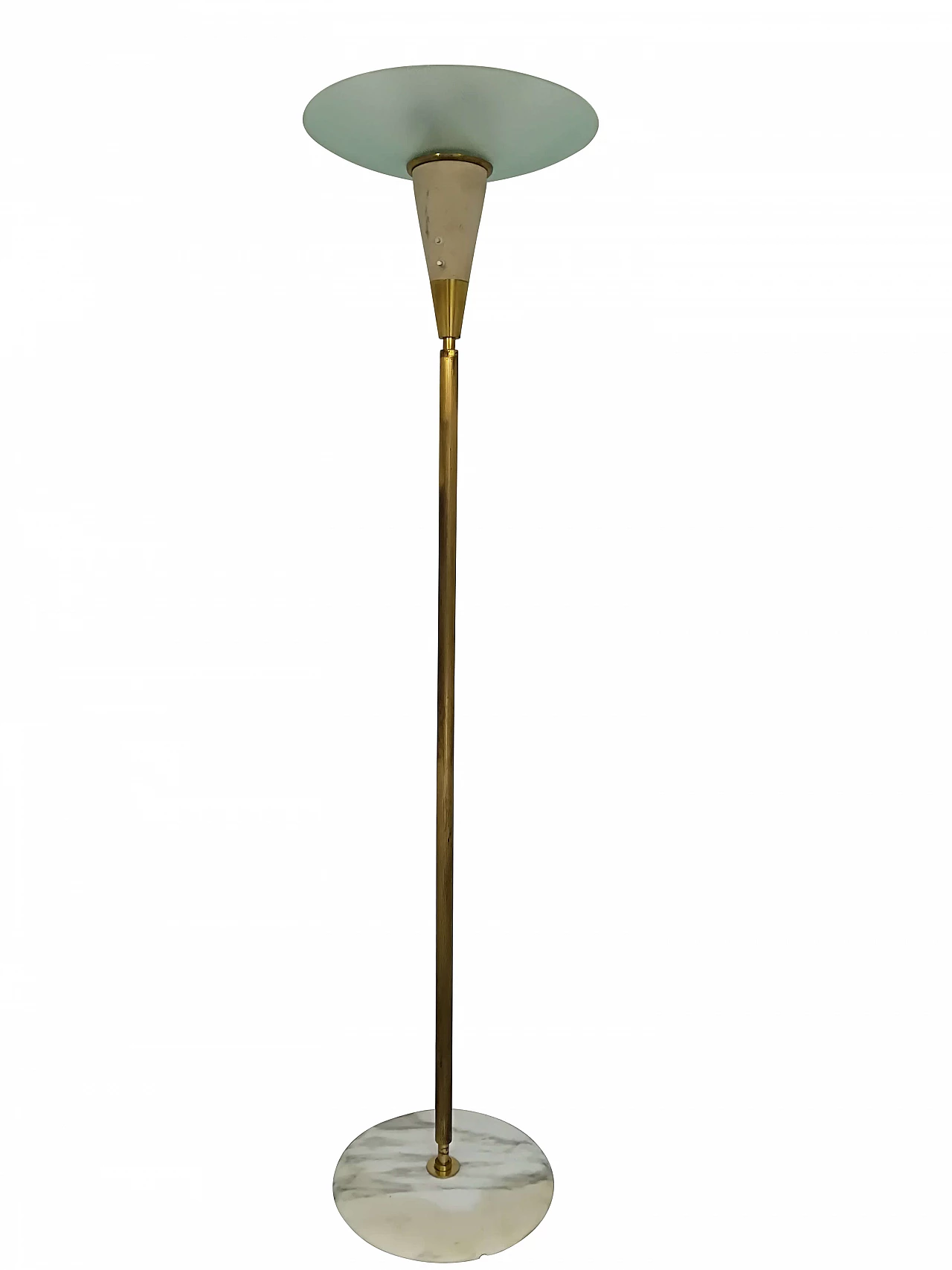 Glass and brass floor lamp, 1950s 1104716