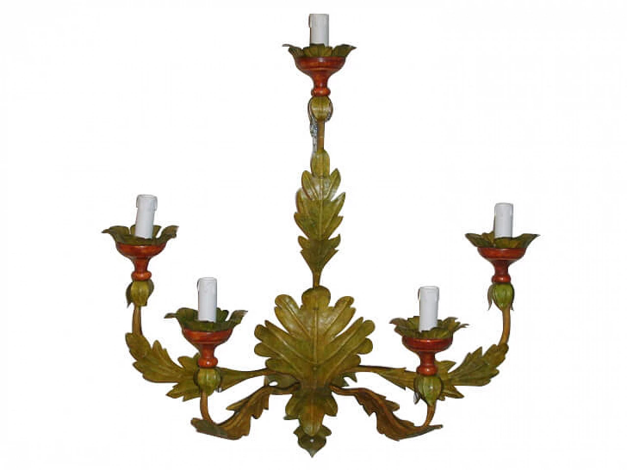 Green polychrome wall lamp with 5 light points 1104743