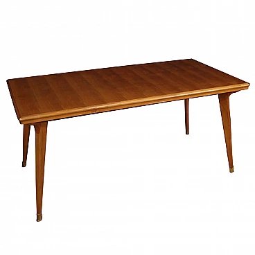 Italian design table in cherry wood and fruit wood 70's