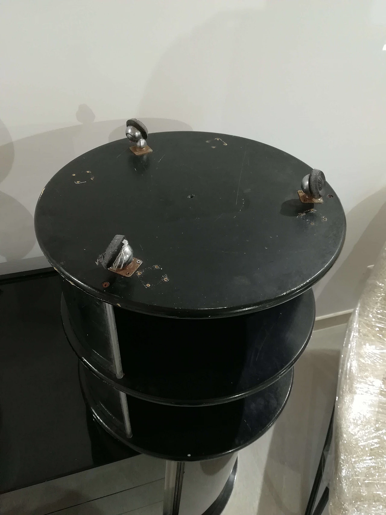 Pair of bedside tables in Willy Rizzo style, 60s 1105807