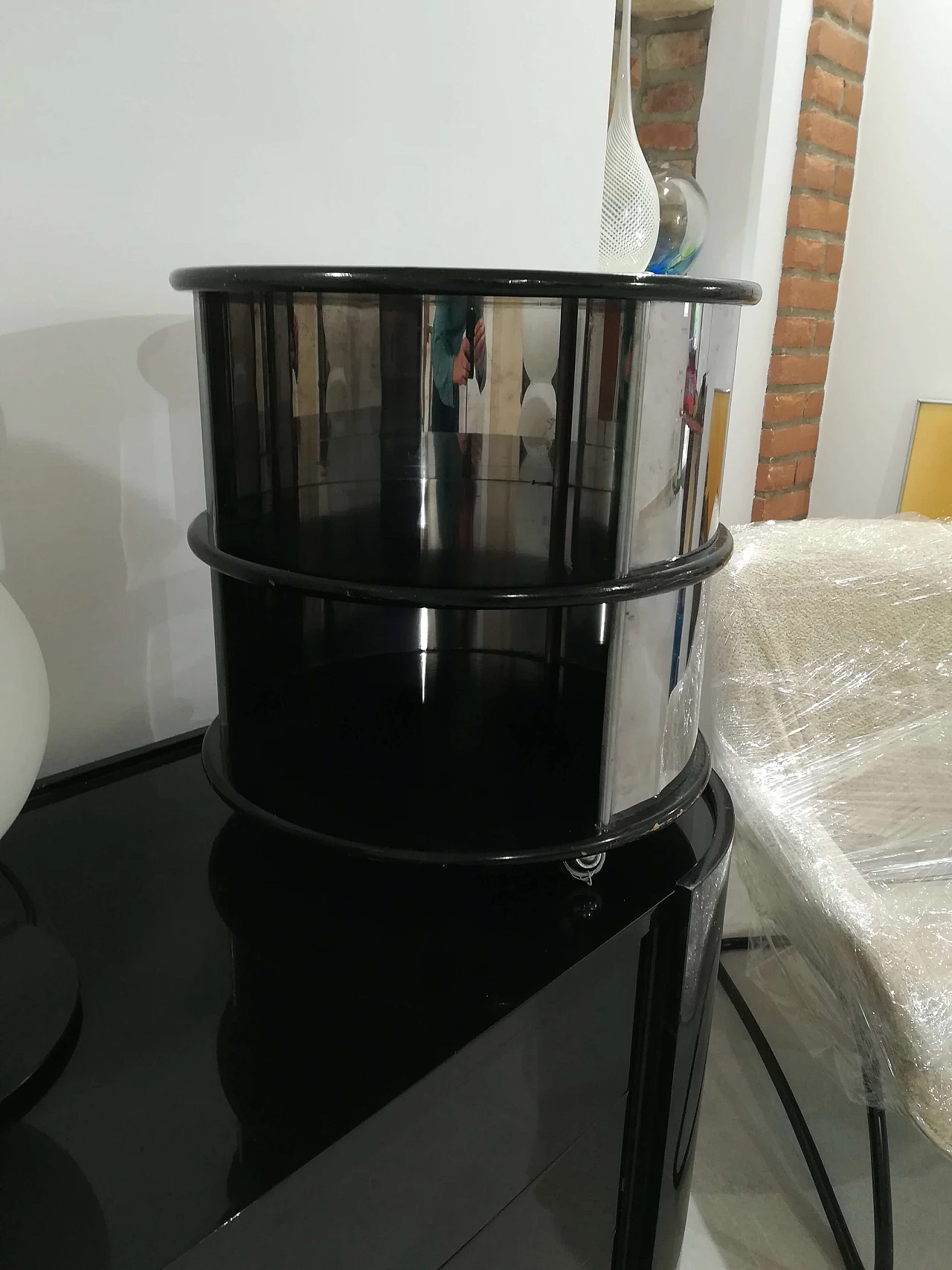 Pair of bedside tables in Willy Rizzo style, 60s 1105809