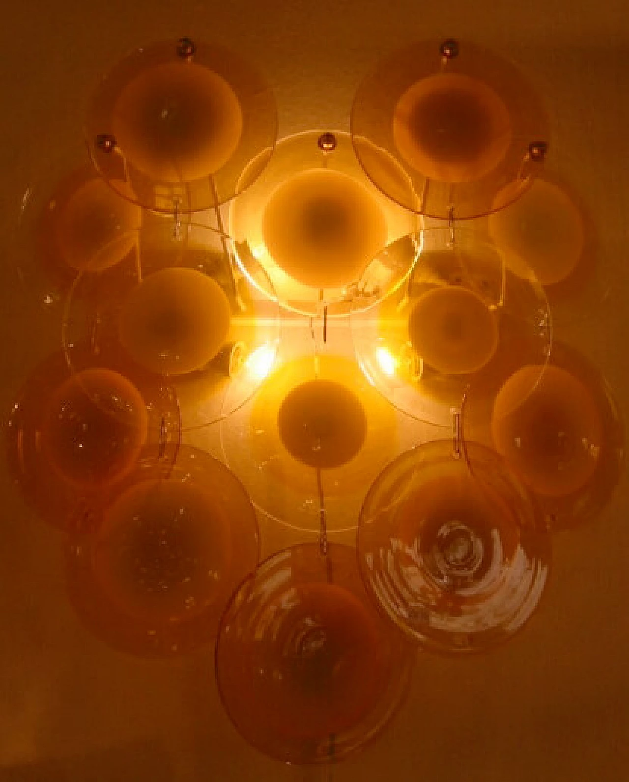 Wall lamp with Murano glass discs, 70s 1105872