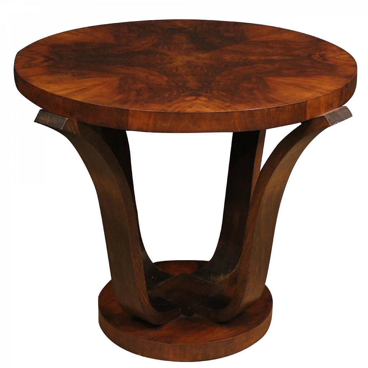 French coffee table in walnut, briar and beech wood 1106003