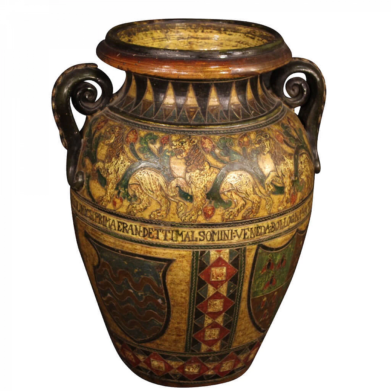 Vaso italiano in terracotta dipinta 1106173