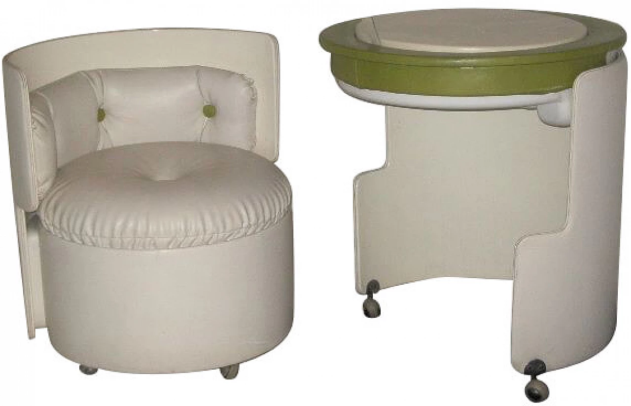 Vanity Dilly Dally set by Luigi Massoni for Poltrona Frau, 1968 1106478