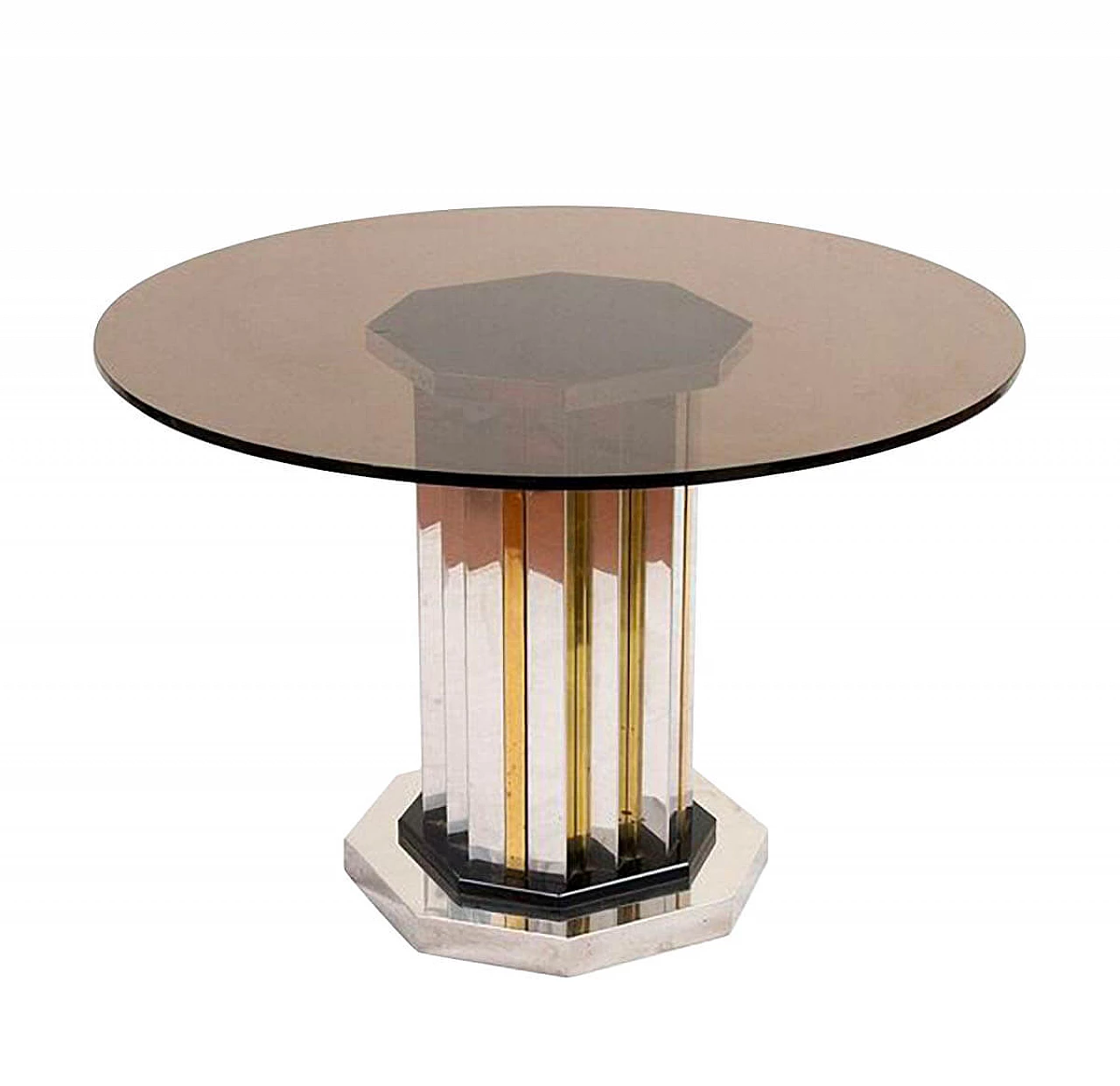 Brass dining table by Romeo Rega, 1970s 1106526