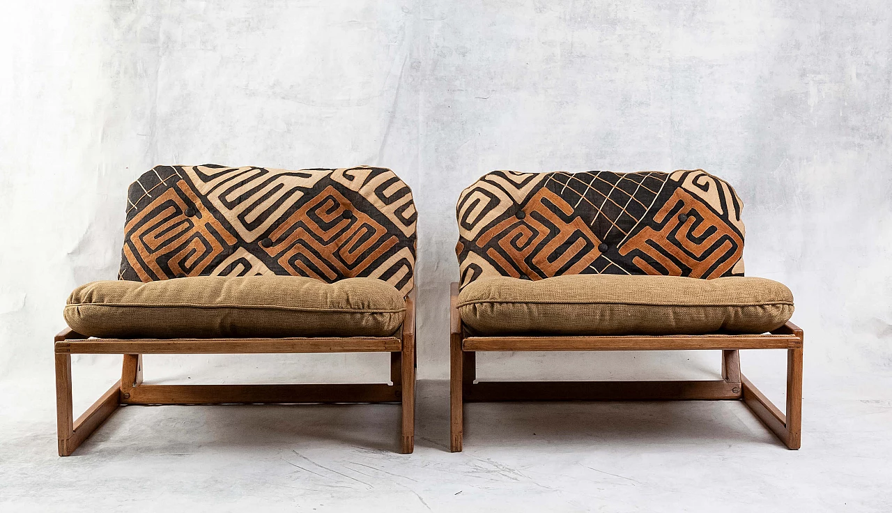 Pair of kuba armchairs, 60s 1106540