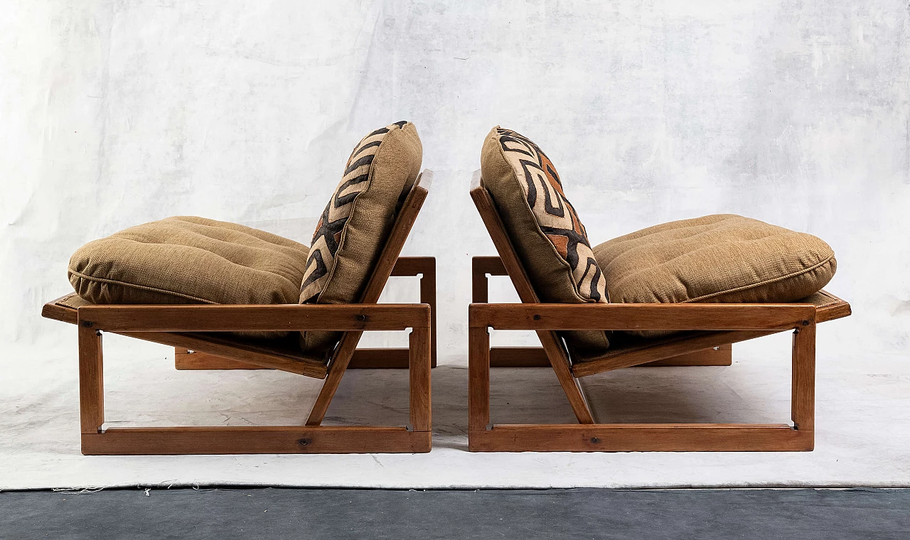 Pair of kuba armchairs, 60s 1106541