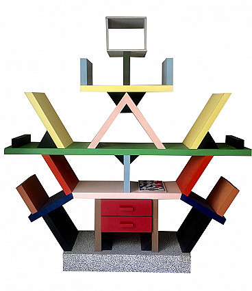Bookcase Carlton by Ettore Sottsass for Memphis Milan, 1980s