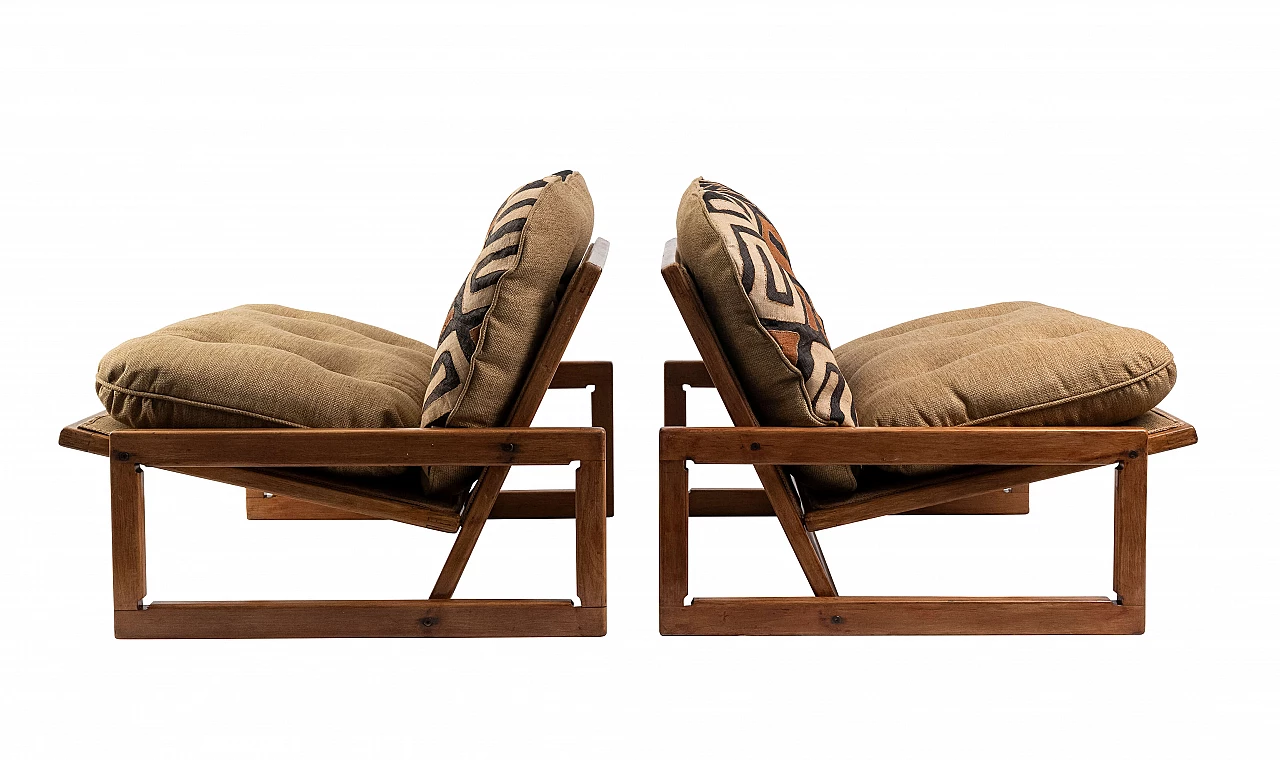 Pair of kuba armchairs, 60s 1106627