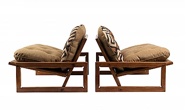 Pair of kuba armchairs, 60s