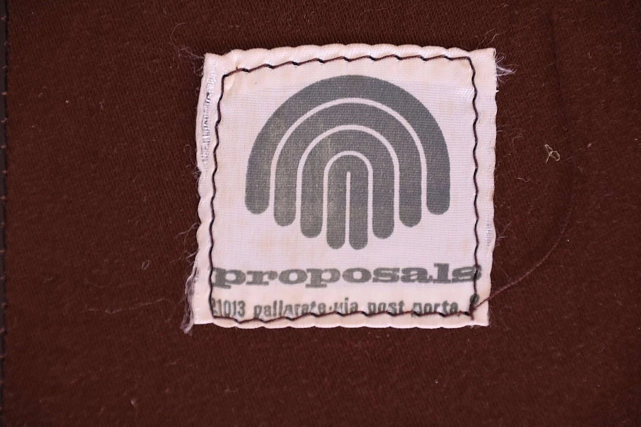 Divano in pelle Proposal di Saporiti, anni '70 1107045