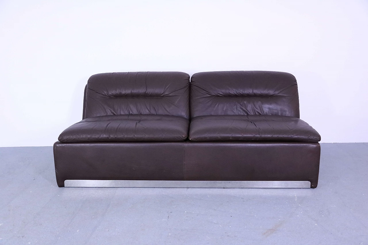 Proposal leather sofa by Saporiti, 70s 1107048
