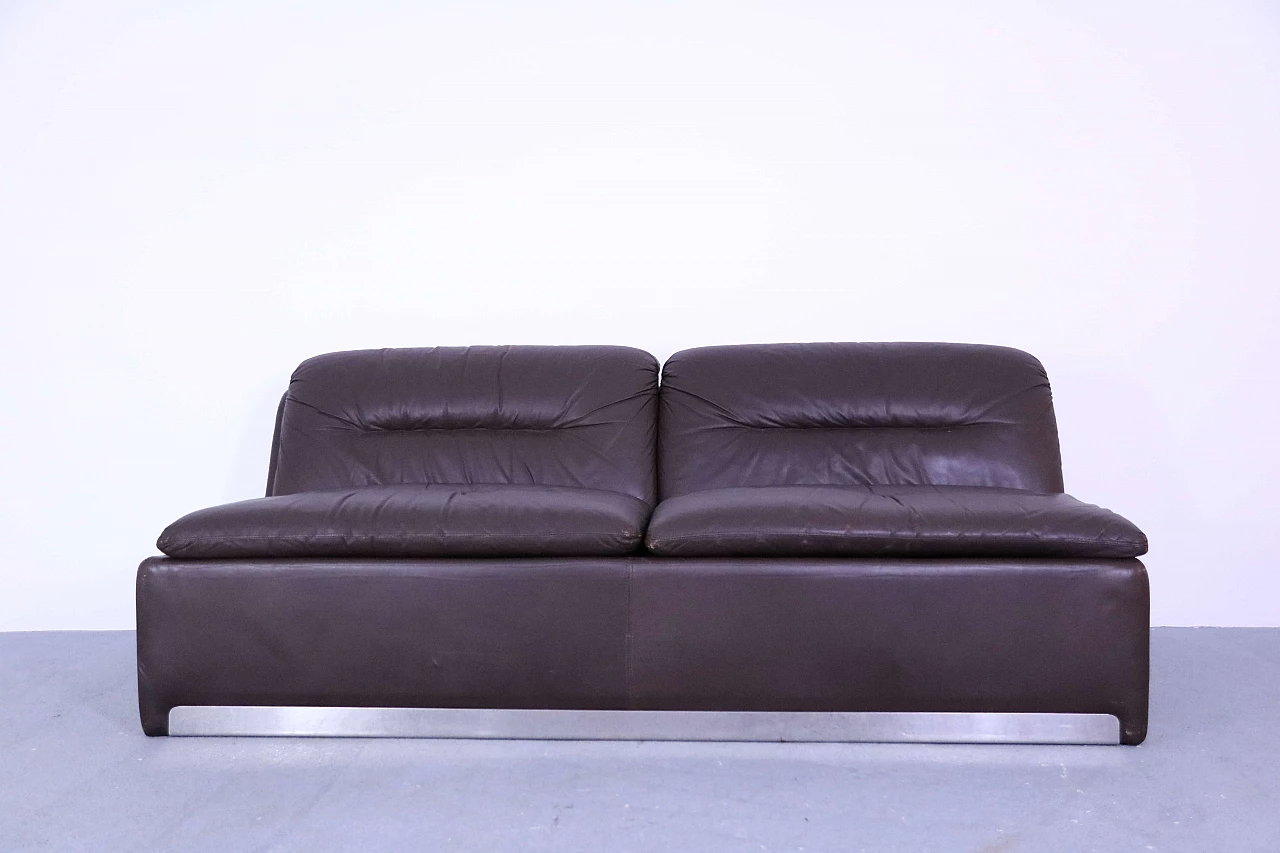 Proposal leather sofa by Saporiti, 70s 1107049