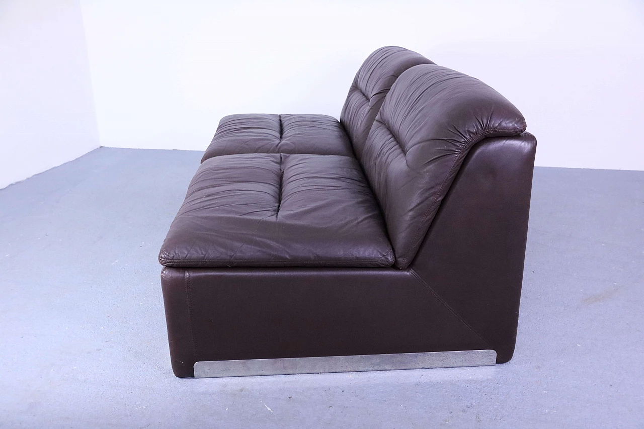 Proposal leather sofa by Saporiti, 70s 1107050