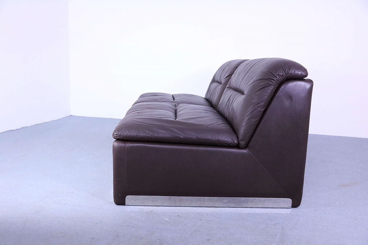 Proposal leather sofa by Saporiti, 70s 1107051
