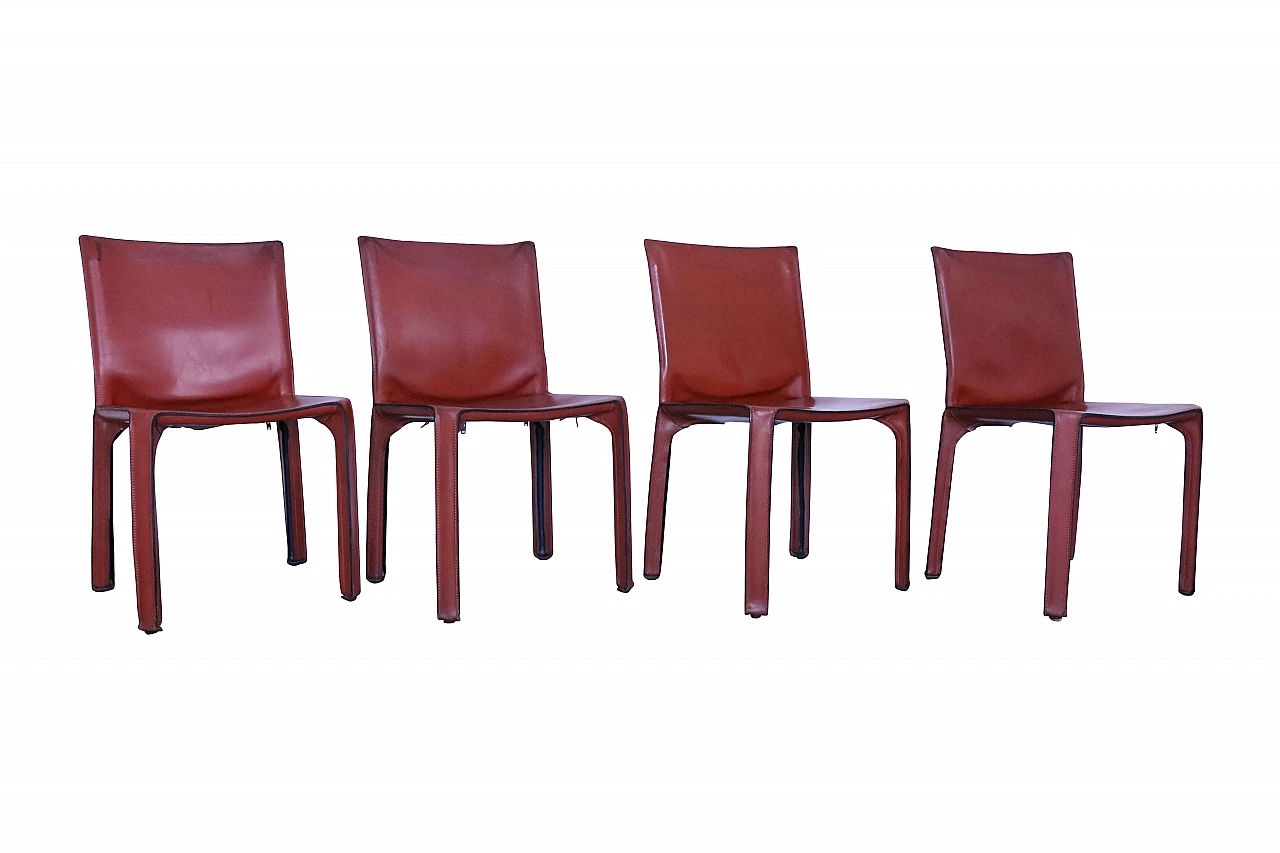 4 Sedie Cab di Mario Bellini per Cassina, 1977 1107238