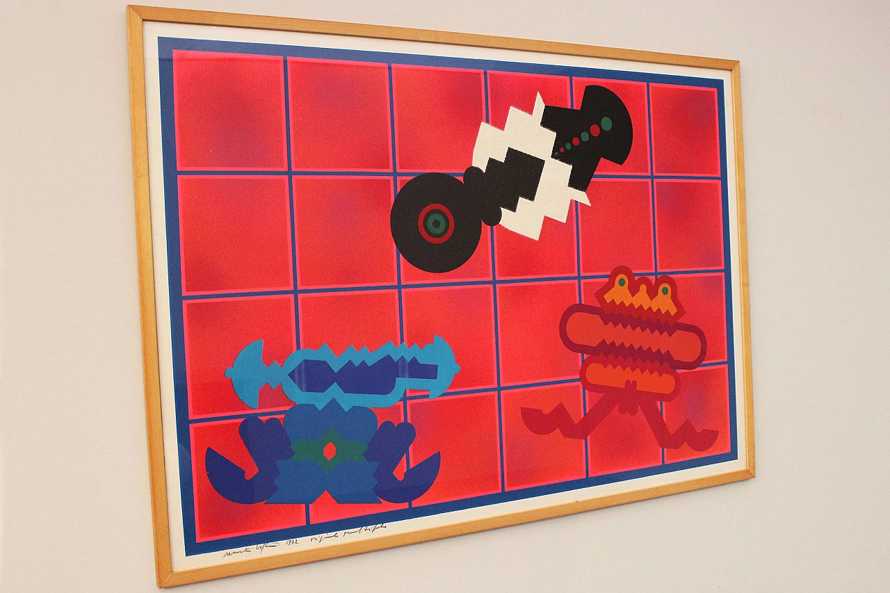 Stampa multipla di Renato Volpini a tema antropomorfo, Milano, 1972 1107295