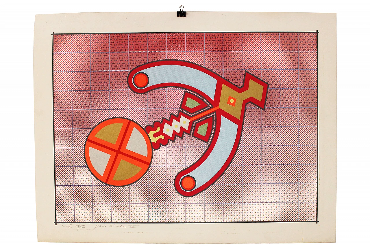 Stampa multipla di Renato Volpini, Milano, anni 70 1107301