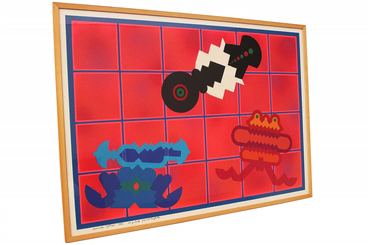 Stampa multipla di Renato Volpini a tema antropomorfo, Milano, 1972 1107304