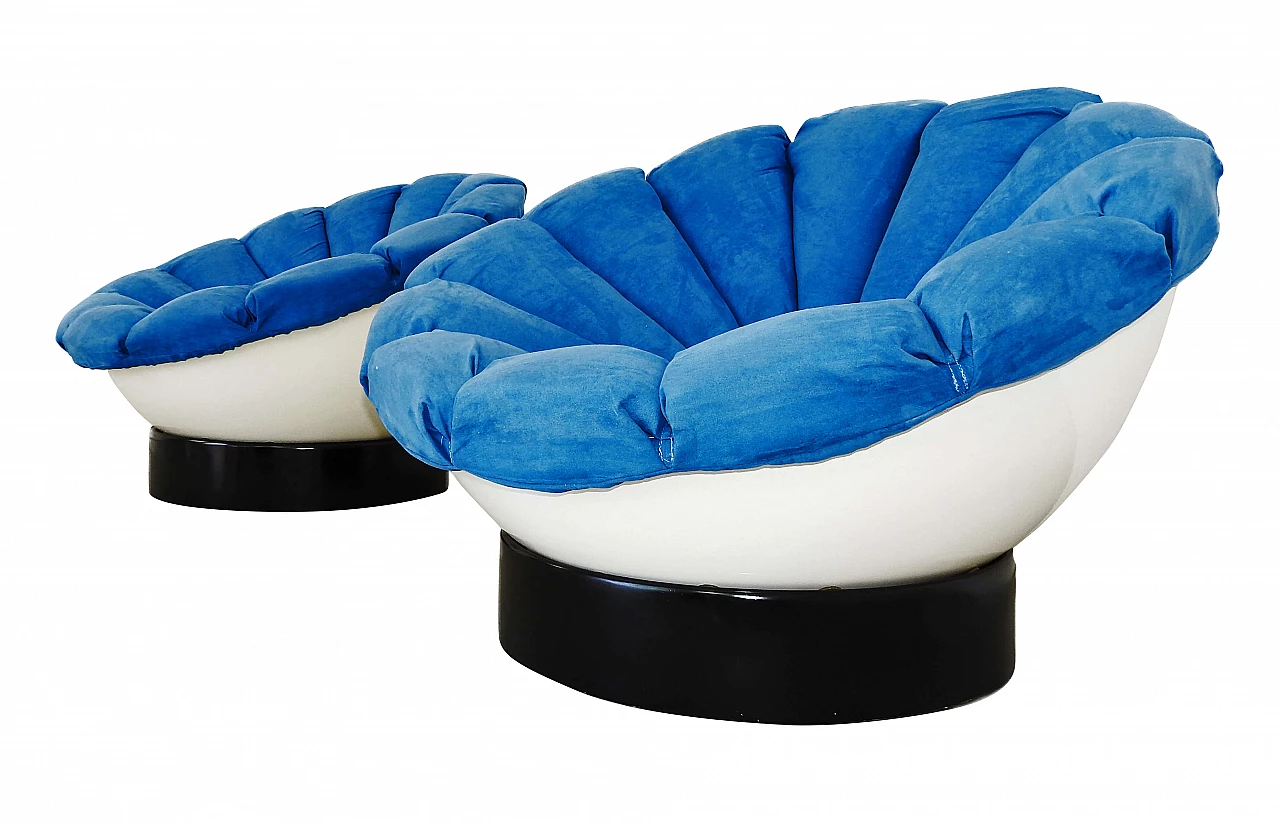 Pair of Girasole armchairs by Luciano Frigerio, 1960s 1107590