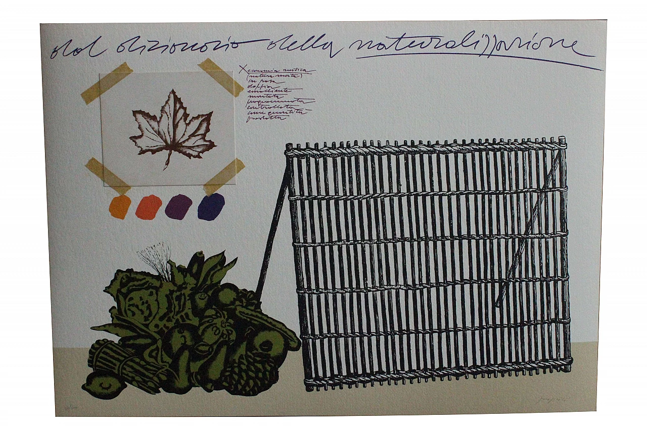 Senza titolo, litografia di Concetto Pozzati, Italia, 1974 1107647