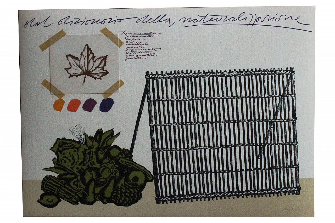 Senza titolo, litografia di Concetto Pozzati, Italia, 1974 1107648