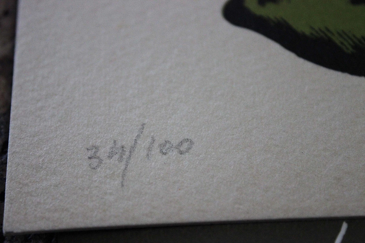 Senza titolo, litografia di Concetto Pozzati, Italia, 1974 1107654