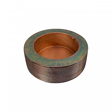 Cachepot by Ravi Sing for Light Works Resources in copper, 90s