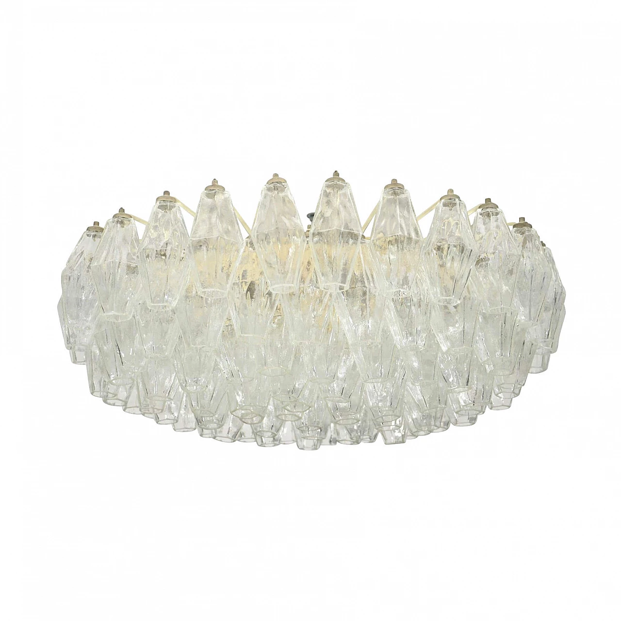 Large Poliedri chandelier by Carlo Scarpa for Venini, 1958 1108373