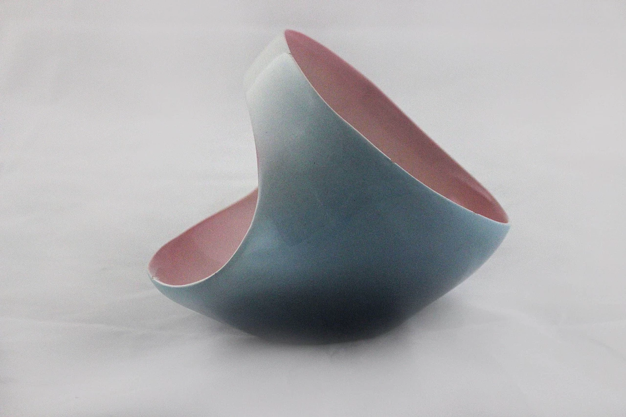 Rose and sky-blue vase with handle by Ariello, Turin, 1950s 1109009