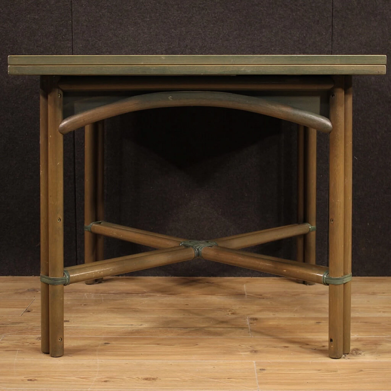 Tavolo allungabile italiano di design in legno esotico 1109432