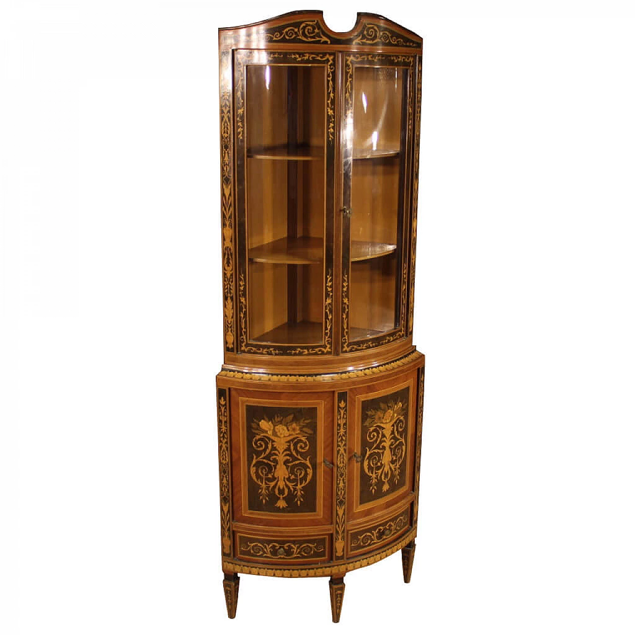 Italian inlaid corner in Louis XVI style 1109633