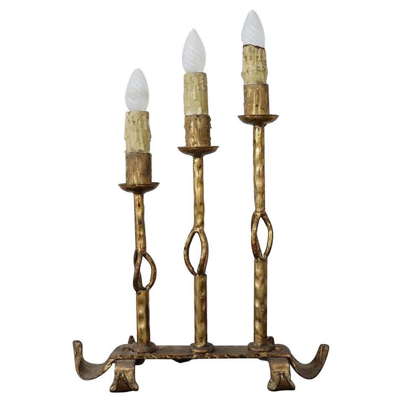 Lampada candeliere da tavolo in bronzo dorato, sec.XX 1109670