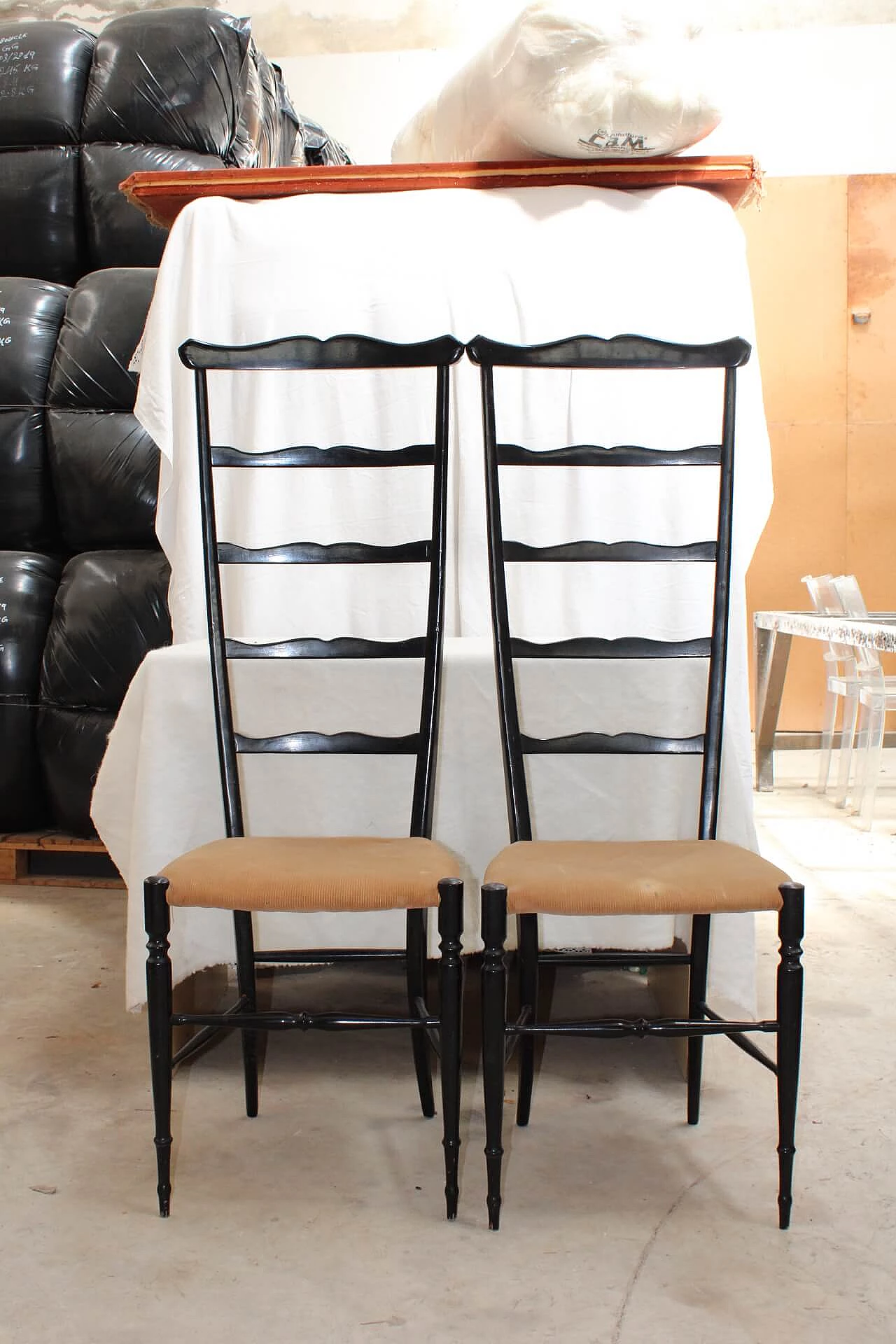 Pair of Chiavarine chairs, 1950s 1109702