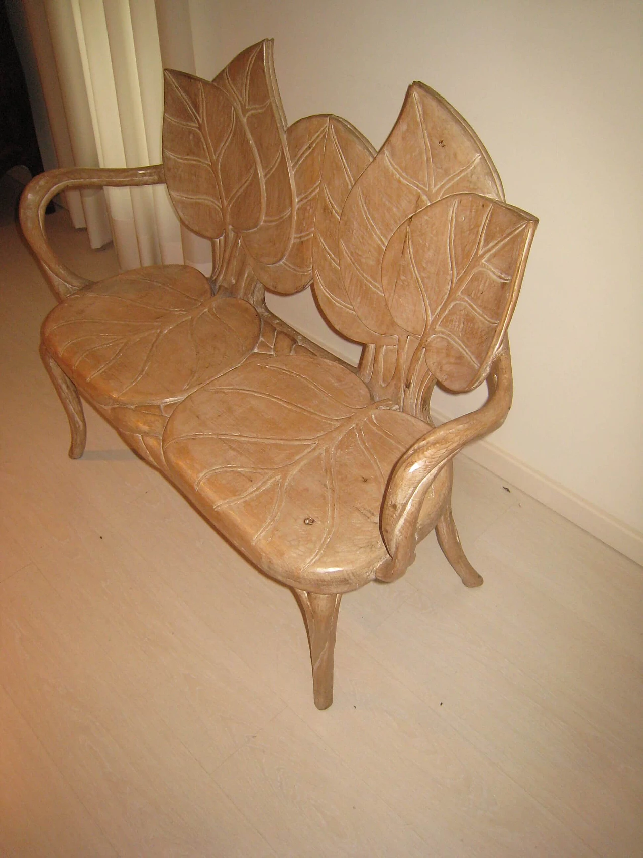 Bench in solid oak wood 1109770