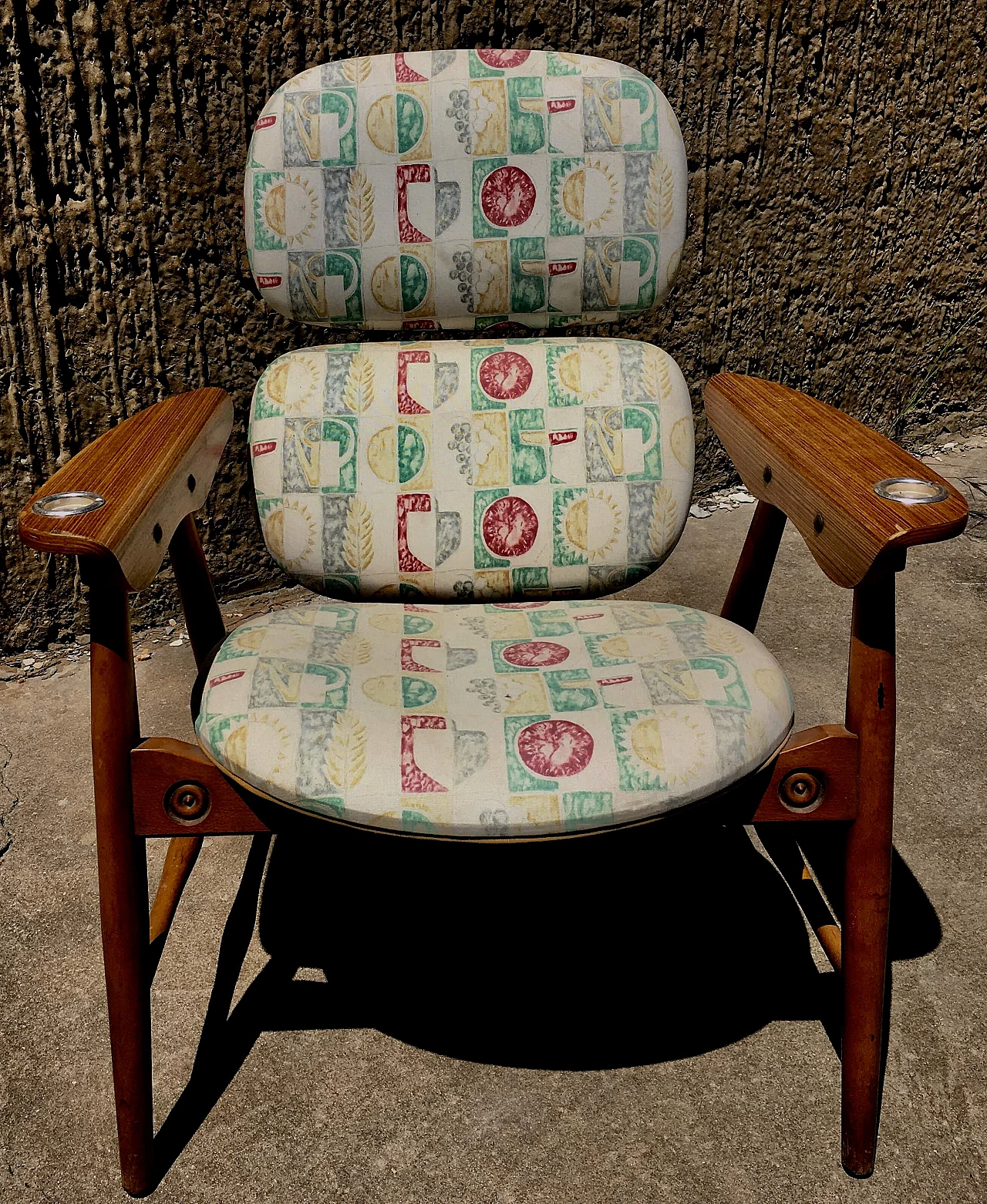 Sofa and pair of armchairs by Poltronova upholstered with original fabric by Gio Ponti 1110035