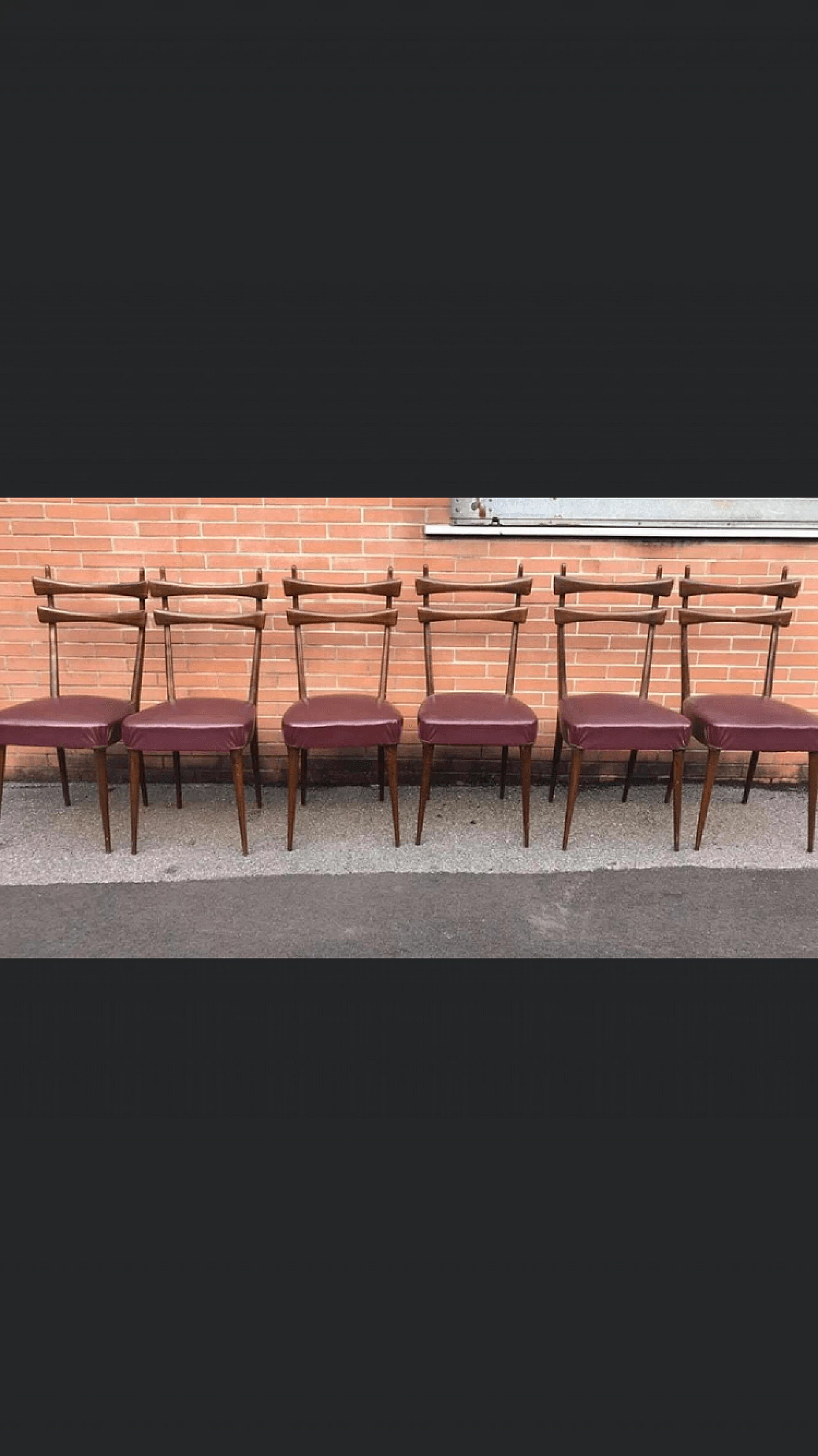 6 Beech and skai chairs, 1950s 1110248