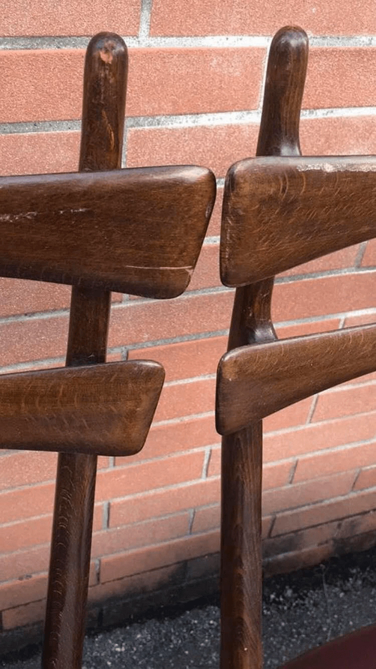 6 Sedie in faggio e skai, anni '50 1110251