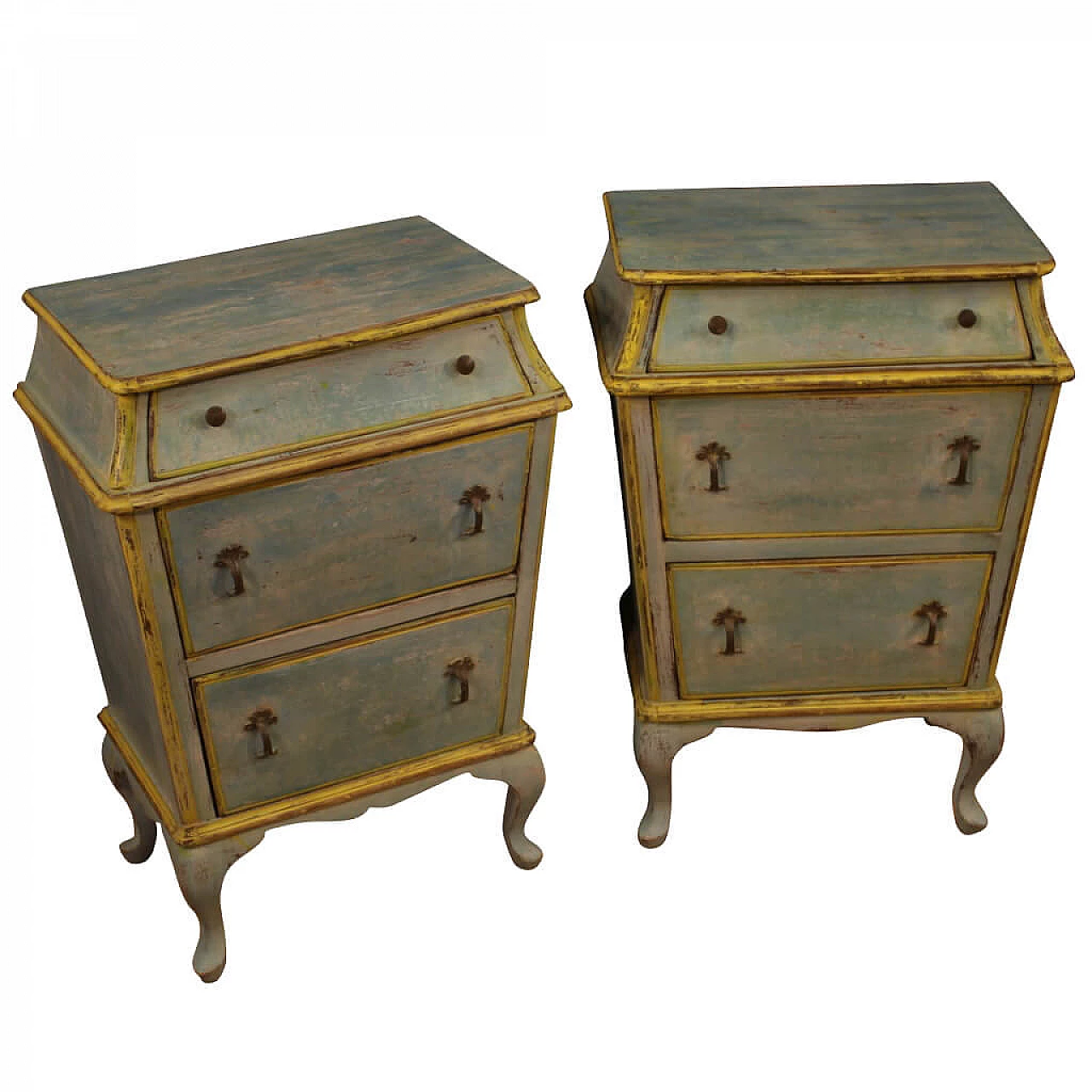 Pair of painted Italian bedside tables 1110557