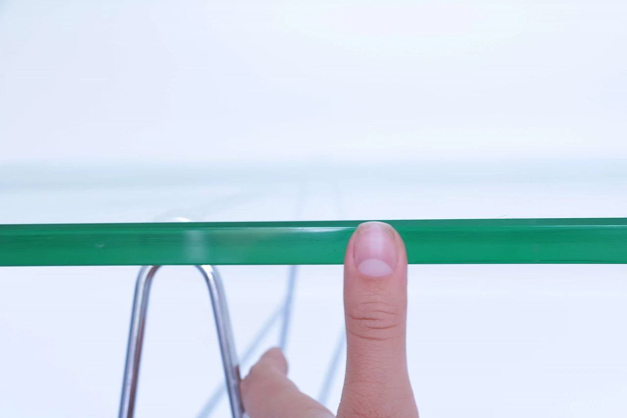 Modern glass and steel console table 1110847