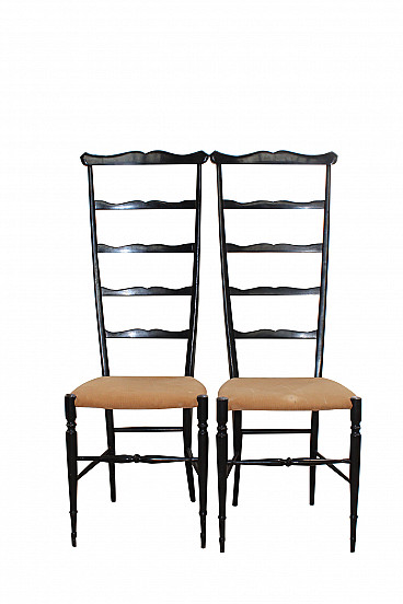 Pair of Chiavarine chairs, 1950s
