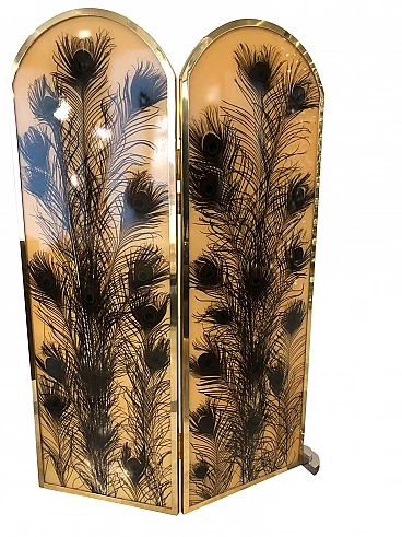 Paravento in stile Art Decò, anni '80