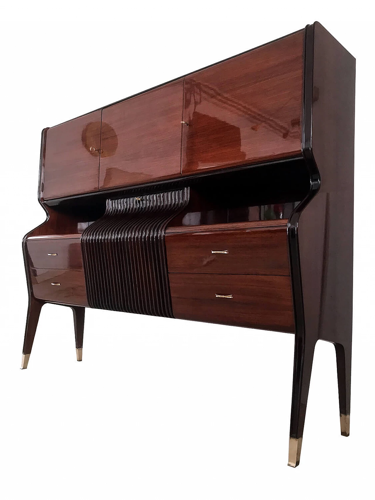 Mobile bar in palissandro italiano di Osvaldo Borsani, anni '50 1111361