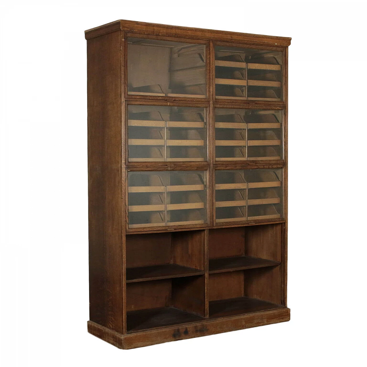 Mobile espositore con ante a scomparsa in vetro, anni '50 1111539