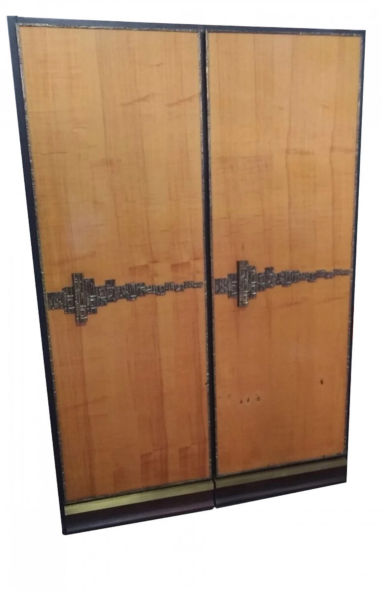 Armadio in Macassar, ebano e brozo di Luciano Frigerio per Frigerio di Desio, anni '50 1111774